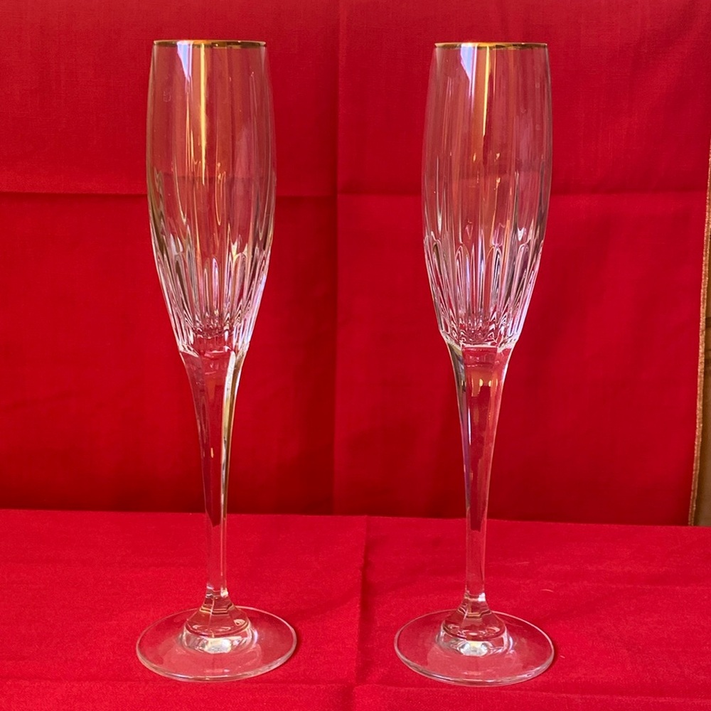 Mikasa Golden Lights Fluted Champagne glasses